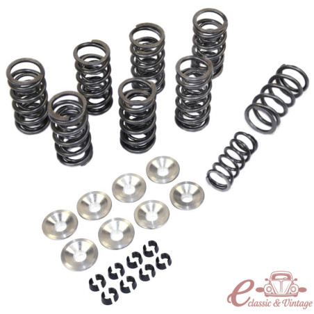 Conjunto completo de 8 molas duplas + arruelas + chaves reforçadas
