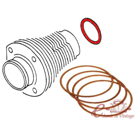 Set de 4 anells de base de cilindre diam 85,5mm - gruix 0,01 "(0,254mm)