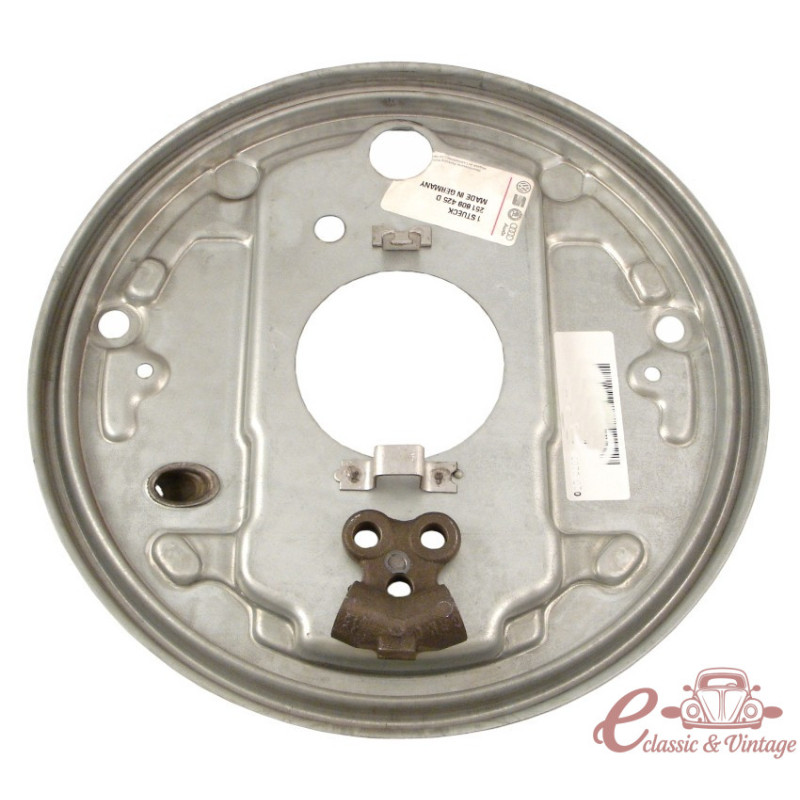 Placa de proteção do freio traseiro esquerdo