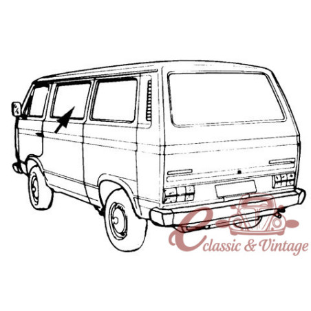 Selo de vidro frontal esquerdo ou direito