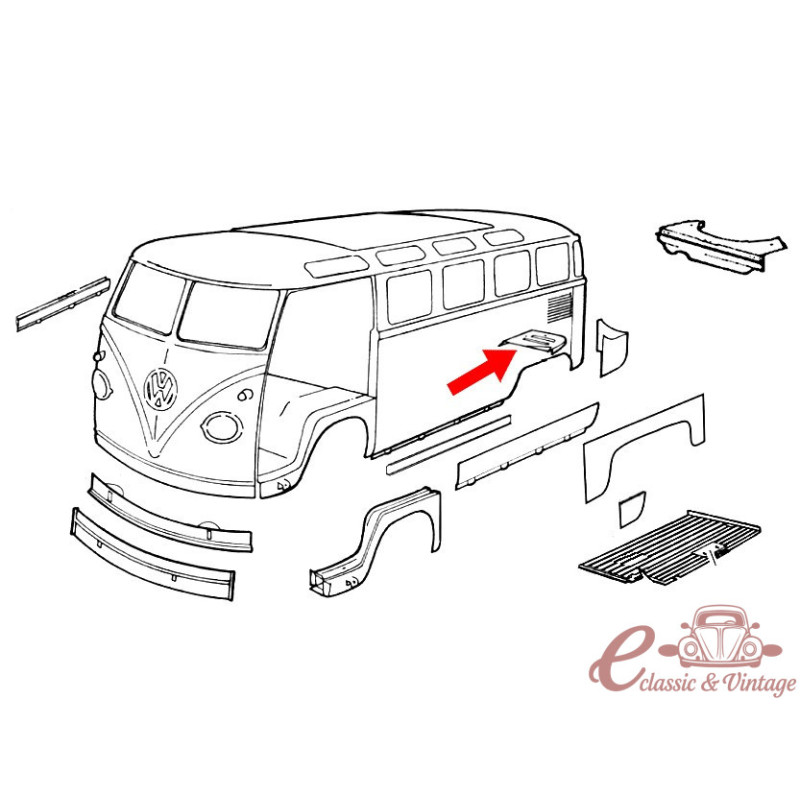 Placa esquerda da bateria T2 -67