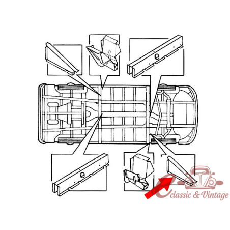 Ponton lateral T2 -67 davantera esq o der
