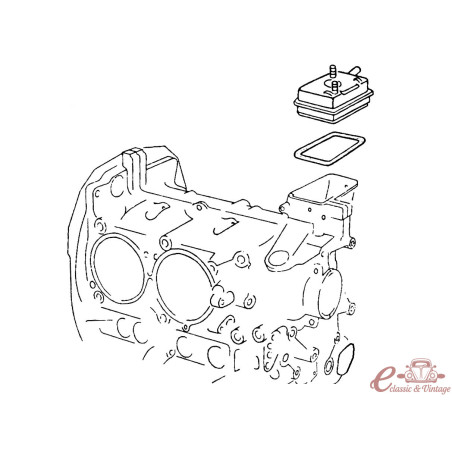 Oil breather gasket on Type 4 -79 engine
