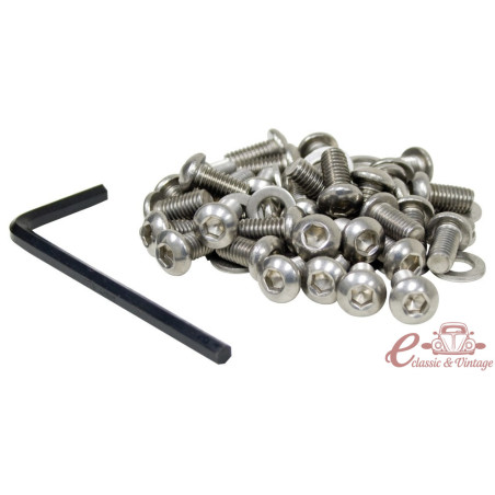 Conjunto de 34 parafusos e arruelas para placas do motor