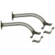 Conjunto de 2 braçadeiras de eixo dianteiro superior para pivô ou articulações esféricas