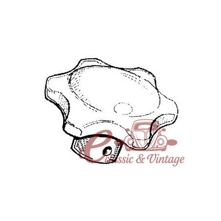 bouton de commande chauffage 52-7/64 noir (sur la poutre devant le frein à main)
