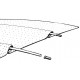 Lot de 5 tringles pour capitonnage de plafond (largeur 48", 122mm)