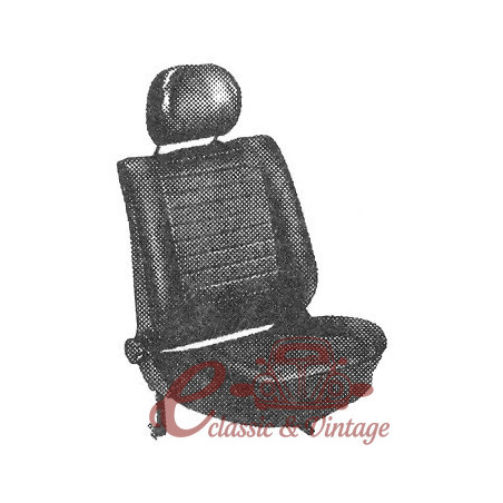 light gray cabriolet 77-79 armchair covers kit with headrests