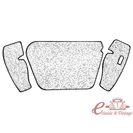 kit moquette de coffre avant noire  1303