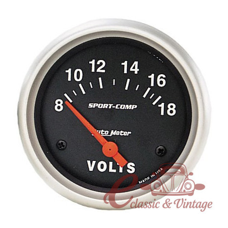 Voltímetro "SPORT COMP" diam 67mm 8-18 volts