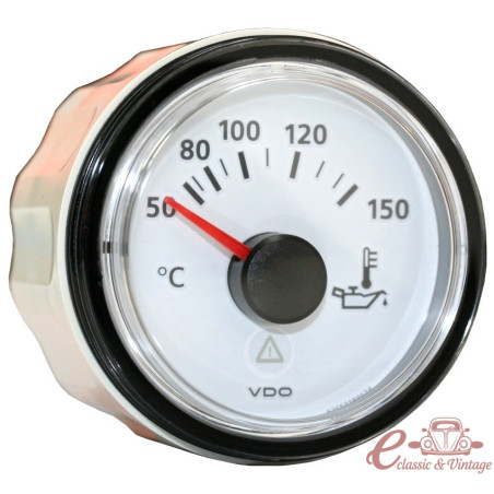 température d'huile 50-150°C diam 52mm fond blanc VDO