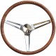 GRANT "Classic Nostalgia" volante, 3 braços de aço inoxidável e contorno de madeira diam 15 "