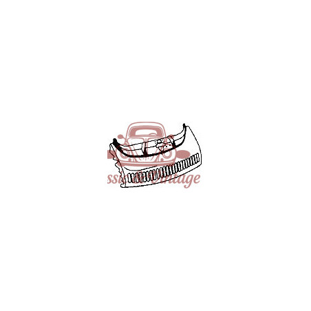 1302-1303 avental frontal com grade para radiador suplementar