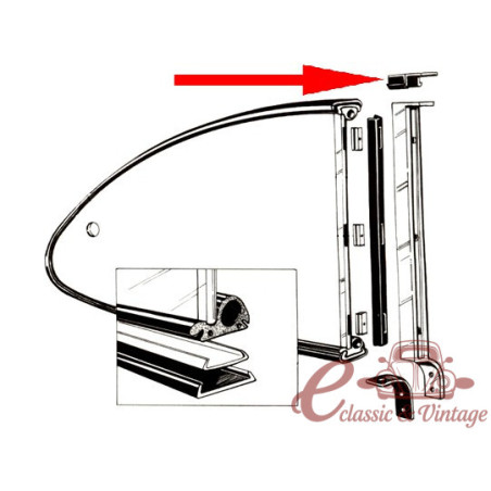 Juntes (2) superiors de muntant vertical de pop out posterior sobre carrosseria 60-74