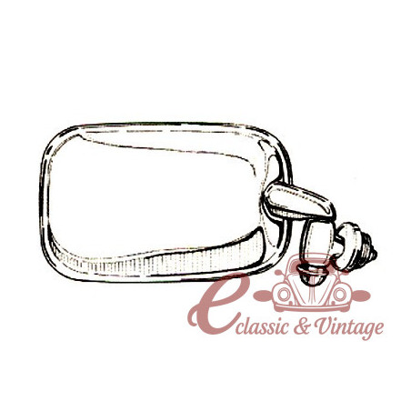 Rear view mirror, right, Karmann 66-74