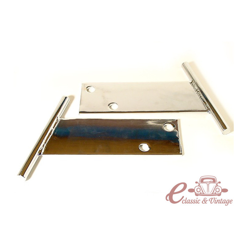 Set de 2 T-barres cromades de l'o després 1300-1600 8 / 67-7 / 74