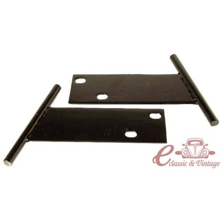 Conjunto de 2 barras T pretas em ou após 1300-1600 8 / 67-7 / 74