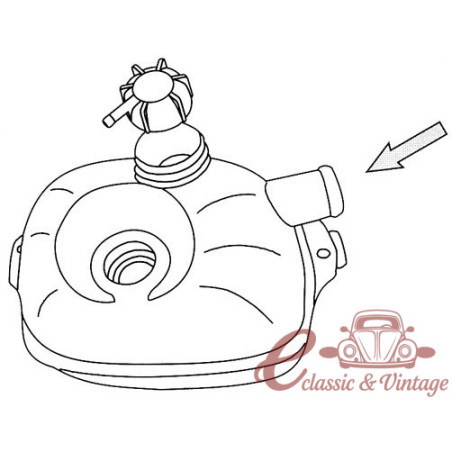 Expansion tank with plug 4/83-7/87 1.6-1.9-D
