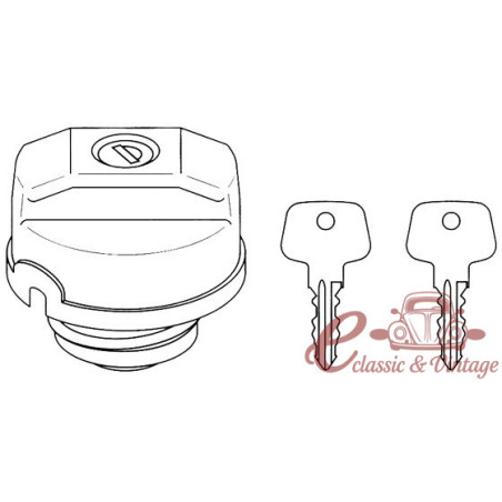 Gas cap with key 8/83-9/97 1.0-2.8-D