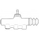Cylindre / émetteur de pédale d'embrayage hydraulique Diesel 8/82-7/92 Essence 1.9-2.1