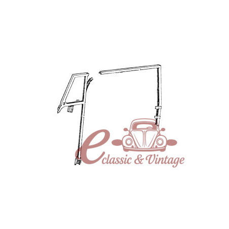 Left or right glass guide, all years 52-