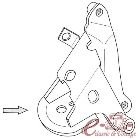 Front engine support leg 8/83-10/91 1.6-1.8-D