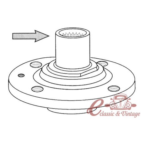 Centre de roue pour disque 34mm 4/100