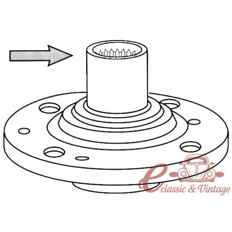 Wheel center for disc 40mm 4/100 golf with ABS 8/87-10/91 1.0-1.8