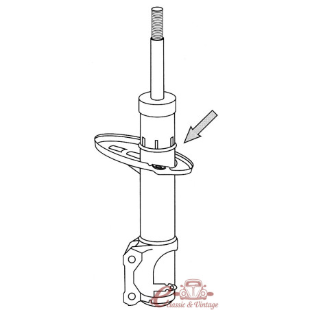 Front gas shock absorber 8/83-9/94 1.6-1.9