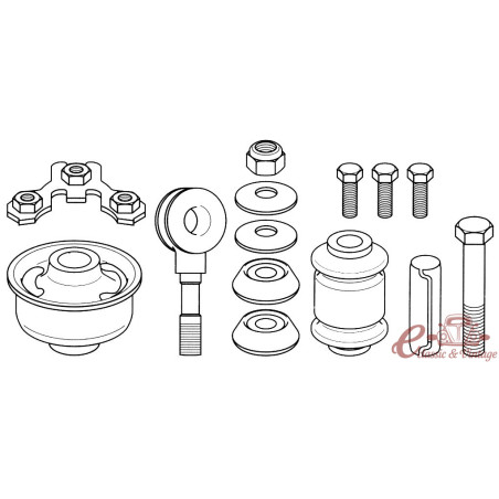 mounting kit for suspension wishbone 8/83-10/91