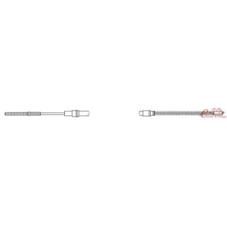Handbrake cable (154cm) 8/88-10/91 Drum without ABS