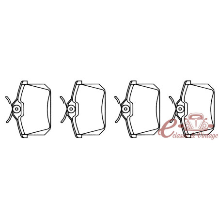 Pastilhas de freio traseiro 15,20 mm 8 / 83-9 / 97 1,6-2,8