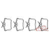 Rear brake pads 15.20mm 8/83-9/97 1.6-2.8