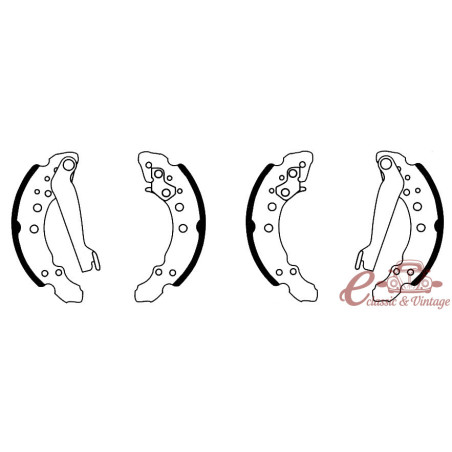 Rear shoes 180x30mm 8/78-10/91 1.0-1.8D