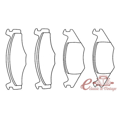 Plaquettes de frein avant 17.00mm 8/83-7/92 1.0-1.6D
