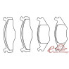 Pastilhas de freio dianteiro 17,00 mm 8 / 83-7 / 92 1,0-1,6D