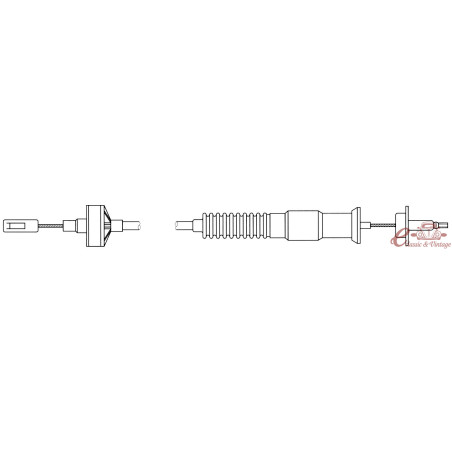 Clutch cable (automatic adjustment) 8/83-10/91 1.6-1.8