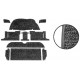 kit moqueta standard negra (8pzs) para cabriolet 80-93