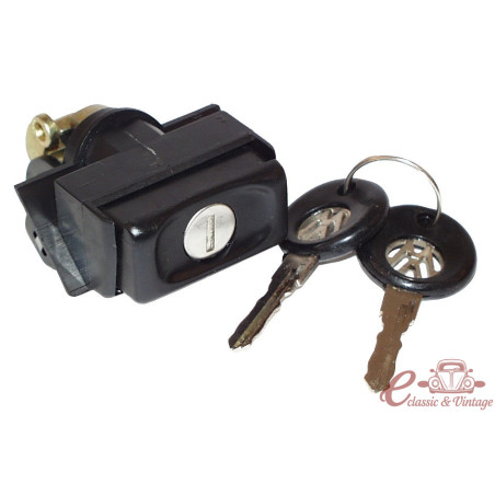 Rear hood lock with keys 8/83-10/91
