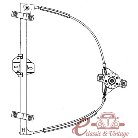 Regulador de janela esquerda para Golf 2 8 / 87-10 / 91