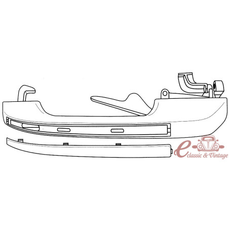 Left rear door handle for Golf 1 and 2