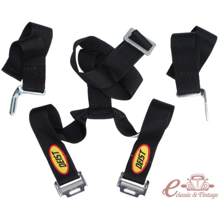 bretelle ceinture ventrale noire "DEIST" (vendue avec fixations sur caisse)