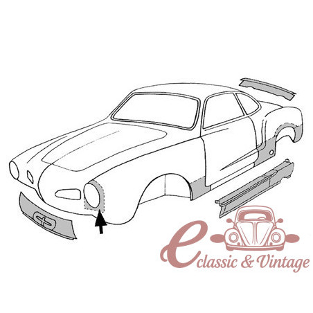 Left headlight contour plate