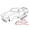 Left headlight contour plate