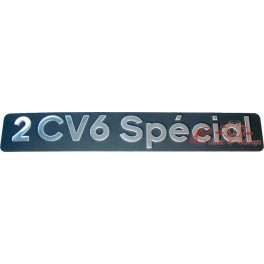 Monograma 2CV6 SPECIAL inox maletero trasero 