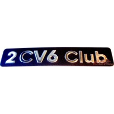 Badge 2CV6 CLUB pour coffre arrière