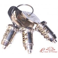 Conjunto de 3 cilindros de fechadura com chaves