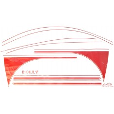 kit complet d'autocollants pour DOLLY rouge/blanc et rouge/gris