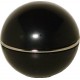 Boule de levier noire avec anneau chromé